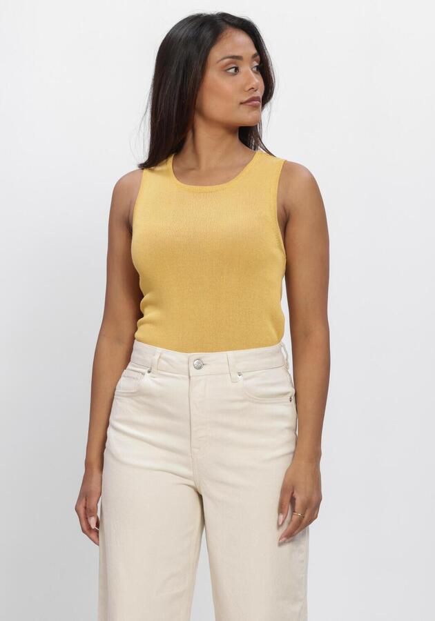 SELECTED WOMEN Dames Tops & T-shirts Slfmoon Sus Sl Knit Top Oker