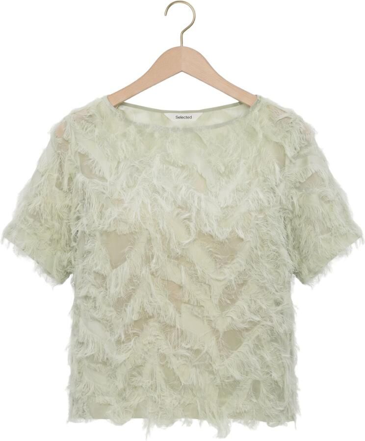 SELECTED WOMEN Dames Tops & T-shirts Slfmyline Ss Boat Neck Top Mint - Foto 2