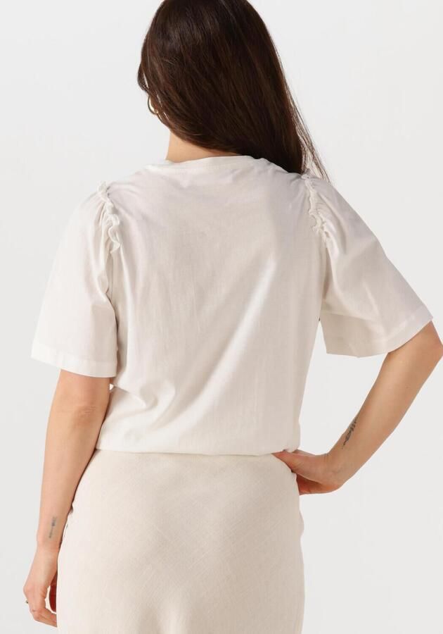 SELECTED WOMEN Dames Tops & T-shirts Slfpenelope 2 4 Ruffle Tee Ecru - Foto 3