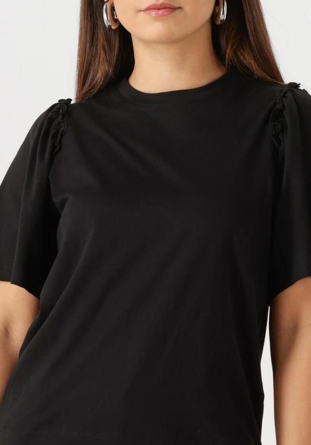 SELECTED WOMEN Dames Tops & T-shirts Slfpenelope 2 4 Ruffle Tee Zwart - Foto 2