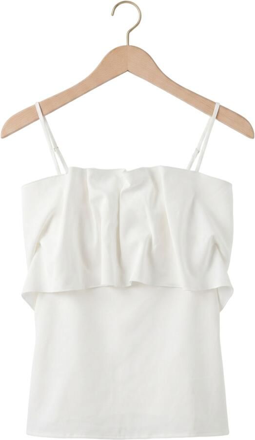 SELECTED WOMEN Dames Tops & T-shirts Slfvinelle Pleated Bandeau Top Wit - Foto 4
