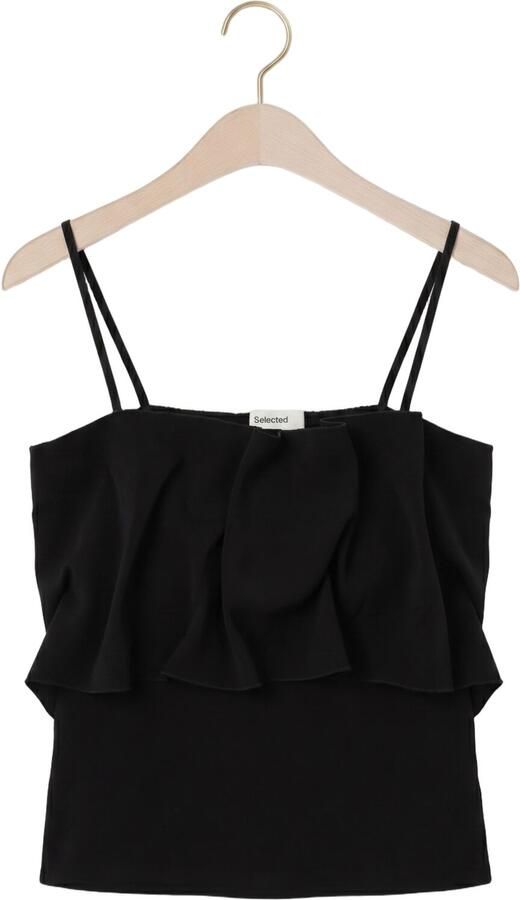 SELECTED WOMEN Dames Tops & T-shirts Slfvinelle Pleated Bandeau Top Zwart - Foto 4