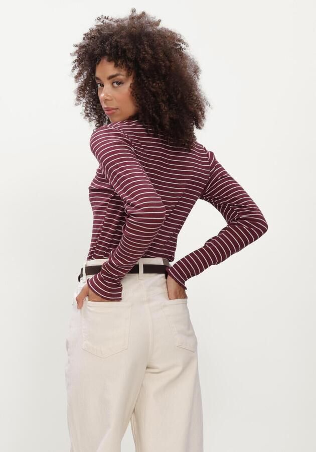 SELECTED WOMEN Dames Tops & T-shirts Slwanna Ls Crew Neck Tee Str Noos Bordeaux