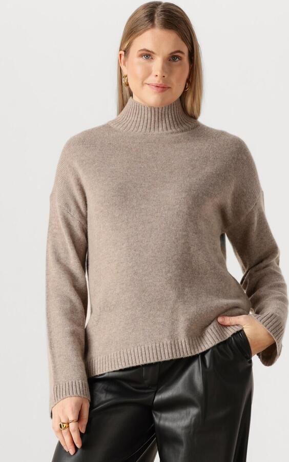 SELECTED WOMEN Dames Truien & Vesten Slfcille Cashmere Blend High Neck Noos Beige