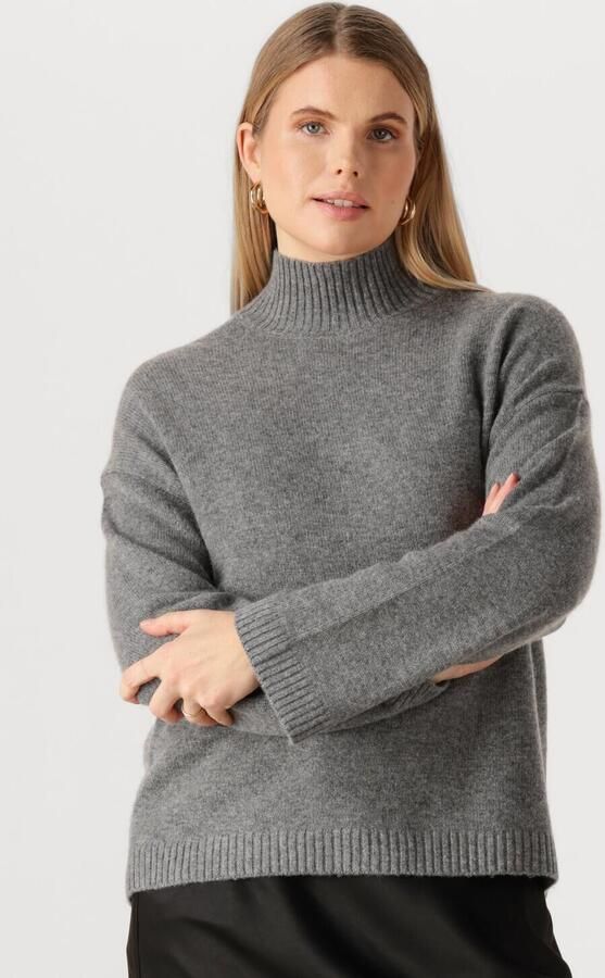 SELECTED WOMEN Dames Truien & Vesten Slfcille Cashmere Blend High Neck Noos Grijs