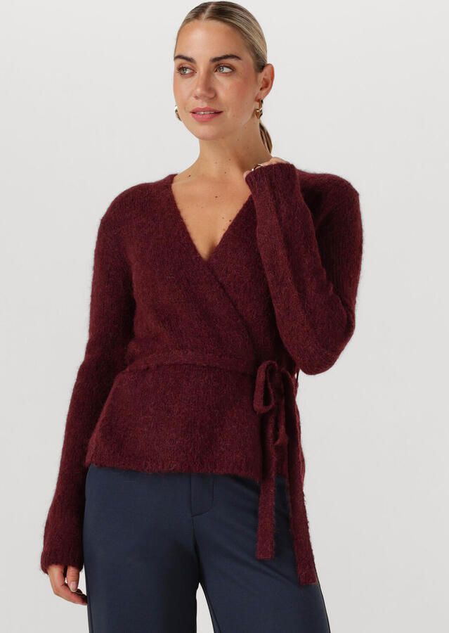 SELECTED WOMEN Dames Truien & Vesten Slfgabella Ls Knit Belt Cardigan Bordeaux - Foto 4