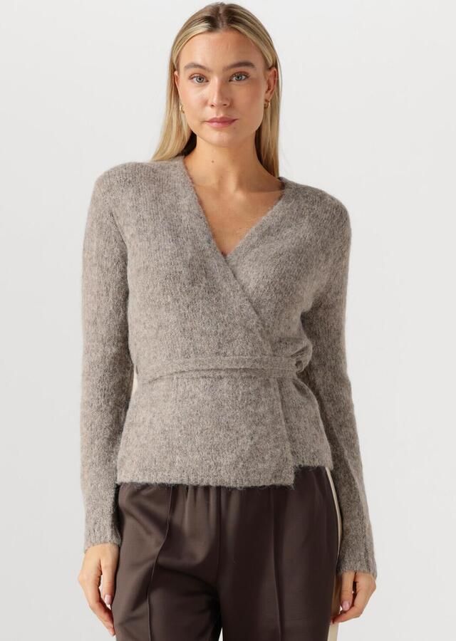SELECTED WOMEN Dames Truien & Vesten Slfgabella Ls Knit Belt Cardigan Taupe - Foto 4