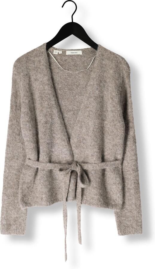 SELECTED WOMEN Dames Truien & Vesten Slfgabella Ls Knit Belt Cardigan Taupe - Foto 3
