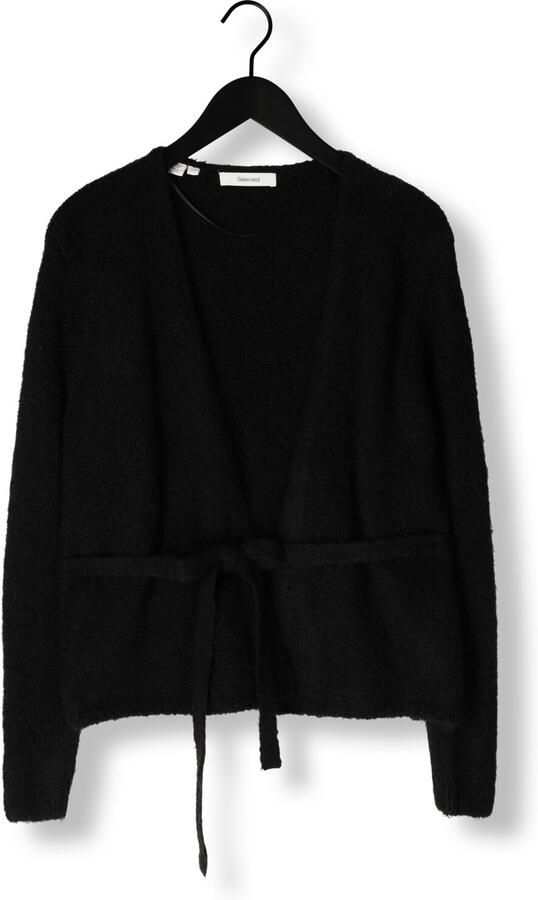 SELECTED WOMEN Dames Truien & Vesten Slfgabella Ls Knit Belt Cardigan Zwart - Foto 3