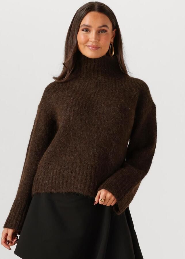 SELECTED WOMEN Dames Truien & Vesten Slfgabriella Ls Knit High Neck Bruin - Foto 4