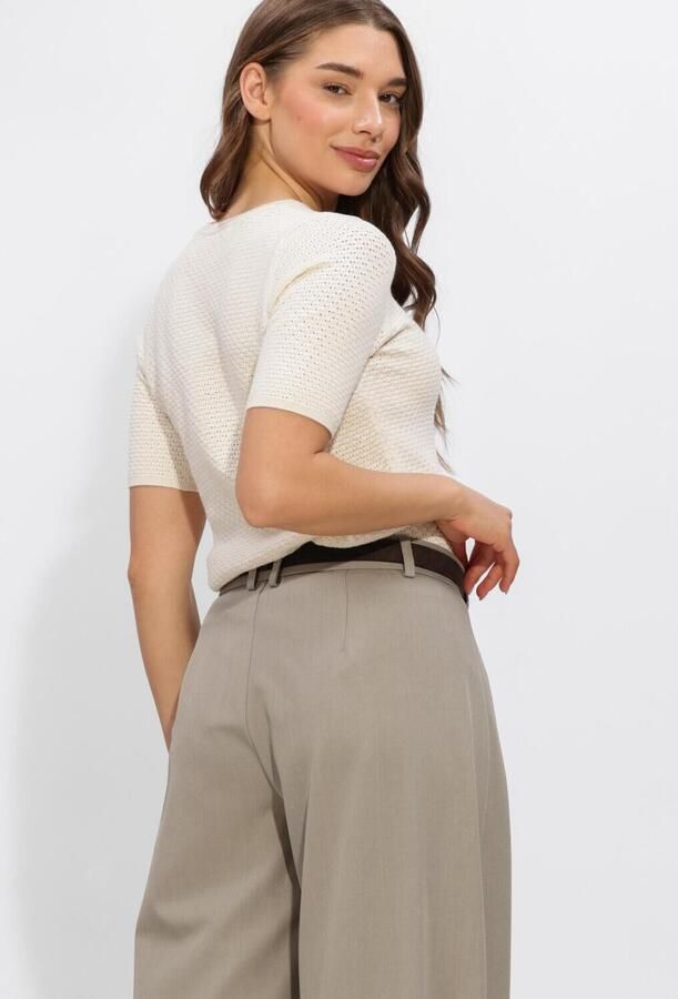 SELECTED WOMEN Dames Truien & Vesten Slfhelle 2 4 Knit O-neck Creme - Foto 3