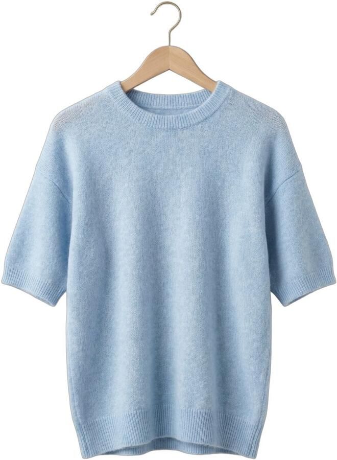 SELECTED WOMEN Dames Truien & Vesten Slflulu 2 4 Knit O-neck Lichtblauw - Foto 2