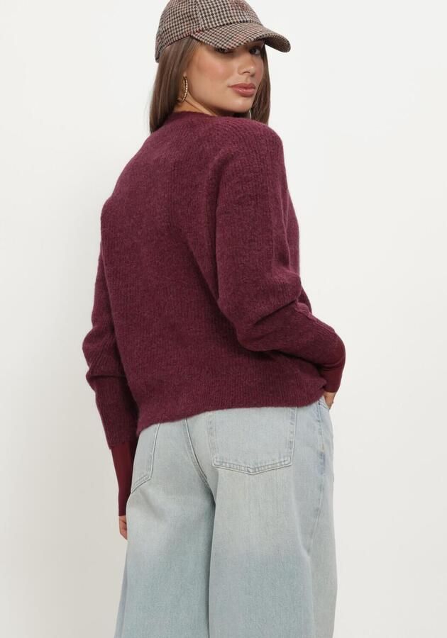 SELECTED WOMEN Dames Truien & Vesten Slflulu Ls Knit Short Cardigan Bordeaux - Foto 4