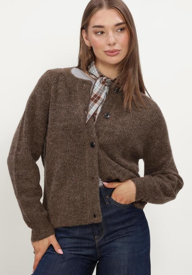SELECTED WOMEN Dames Truien & Vesten Slflulu Ls Knit Short Cardigan Bruin - Foto 4