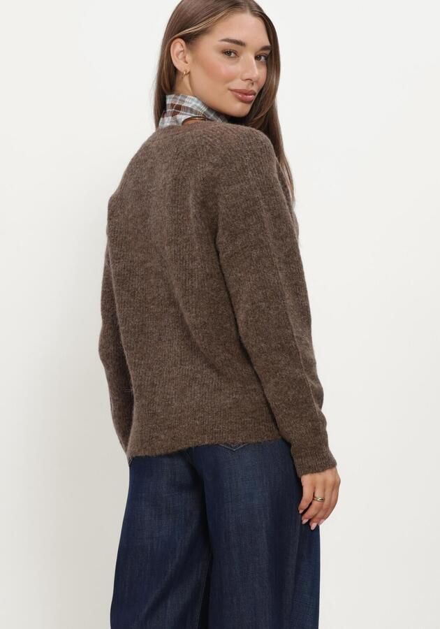 SELECTED WOMEN Dames Truien & Vesten Slflulu Ls Knit Short Cardigan Bruin - Foto 3