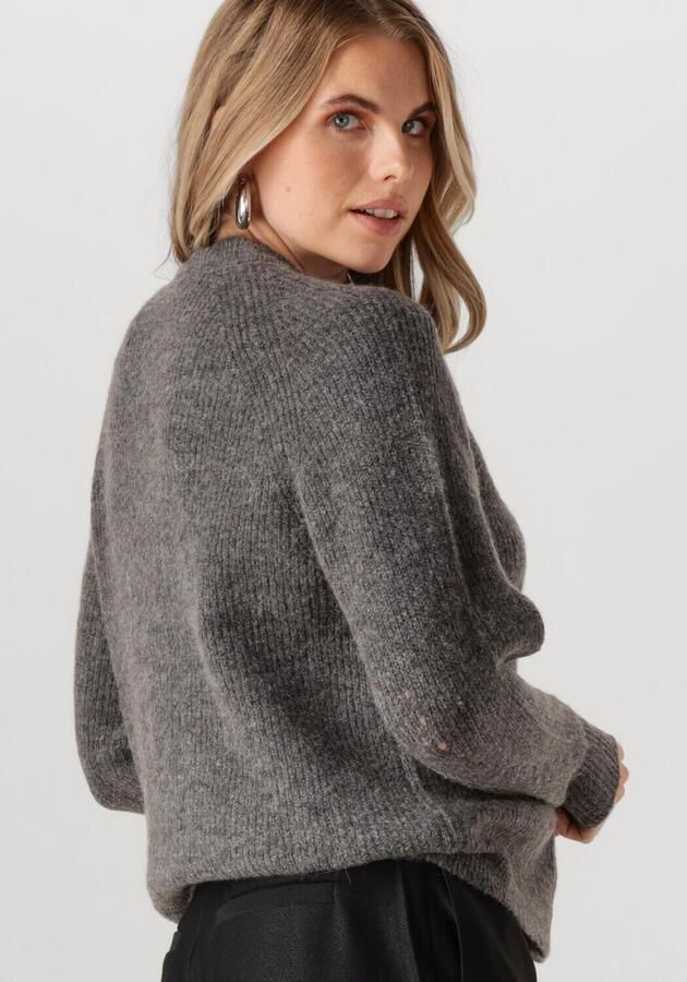 SELECTED WOMEN Dames Truien & Vesten Slflulu Ls Knit Short Cardigan Grijs - Foto 2