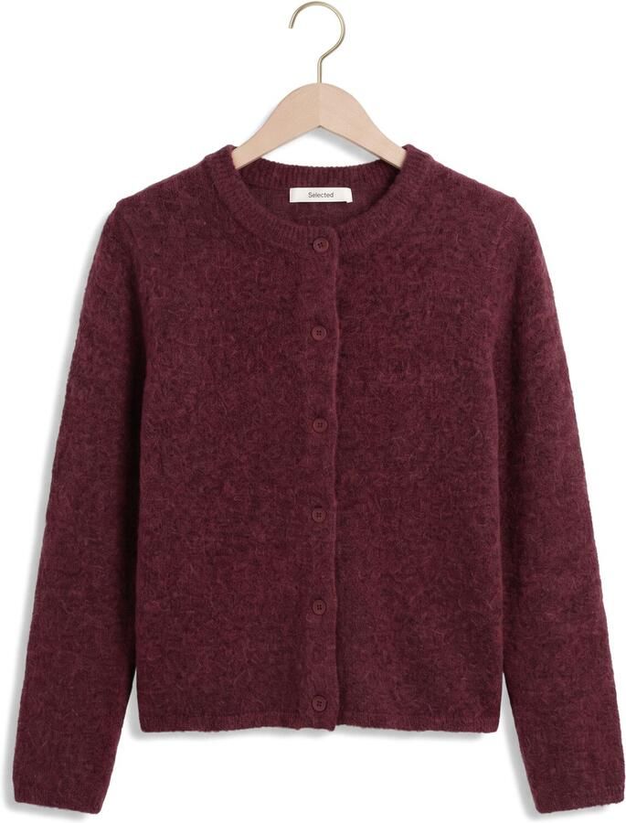 SELECTED WOMEN Dames Truien & Vesten Slflulu New Ls Knit Cardigan Bordeaux - Foto 2