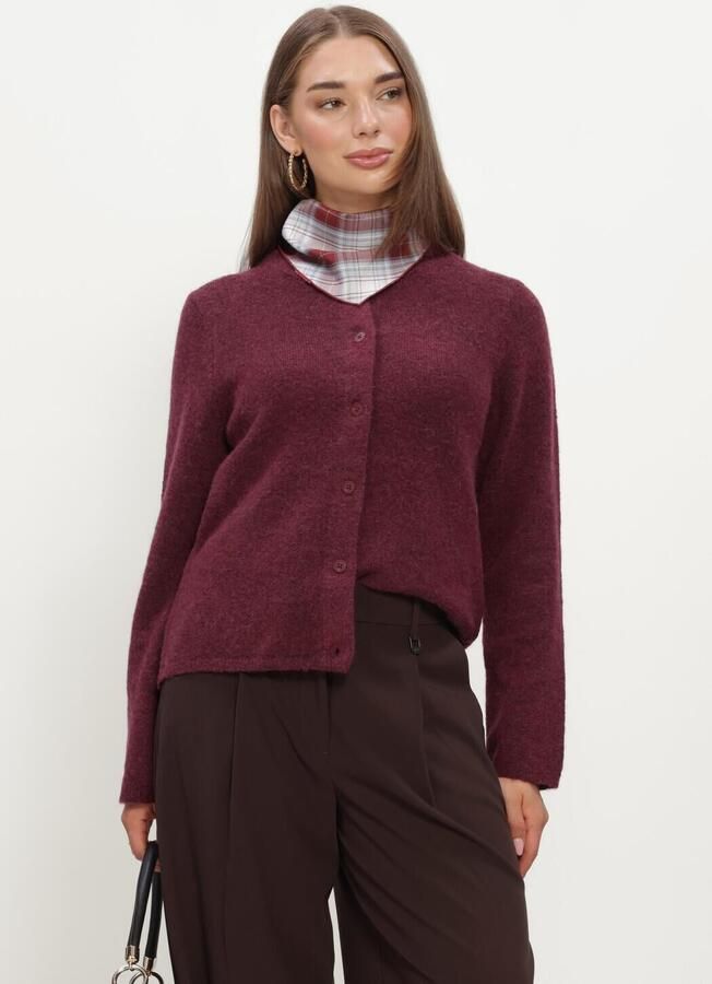 SELECTED WOMEN Dames Truien & Vesten Slflulu New Ls Knit Cardigan Bordeaux
