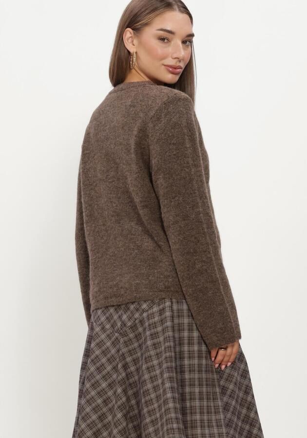 SELECTED WOMEN Dames Truien & Vesten Slflulu New Ls Knit Cardigan Bruin - Foto 3