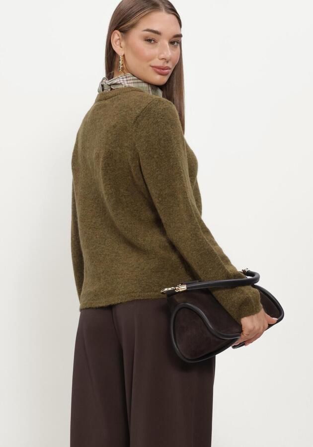 SELECTED WOMEN Dames Truien & Vesten Slflulu New Ls Knit Cardigan Groen - Foto 4