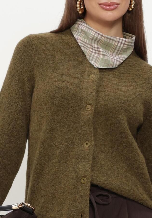 SELECTED WOMEN Dames Truien & Vesten Slflulu New Ls Knit Cardigan Groen - Foto 3
