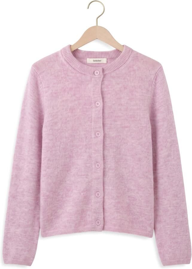 SELECTED WOMEN Dames Truien & Vesten Slflulu New Ls Knit Cardigan Lila - Foto 2