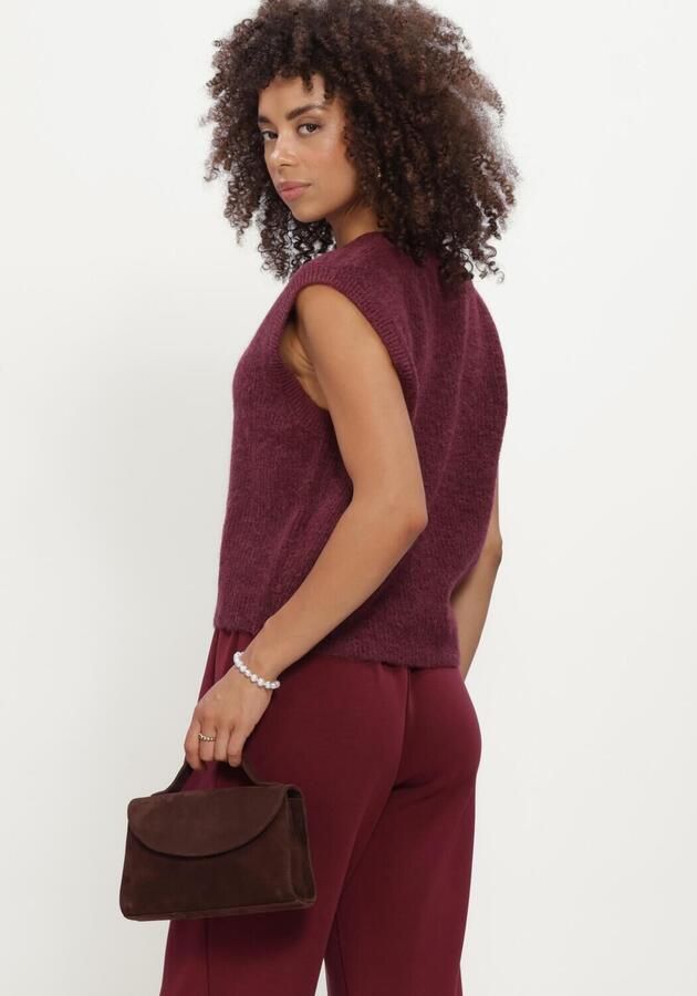 SELECTED WOMEN Dames Truien & Vesten Slflulu Sl Button O-neck Vest Bordeaux - Foto 2