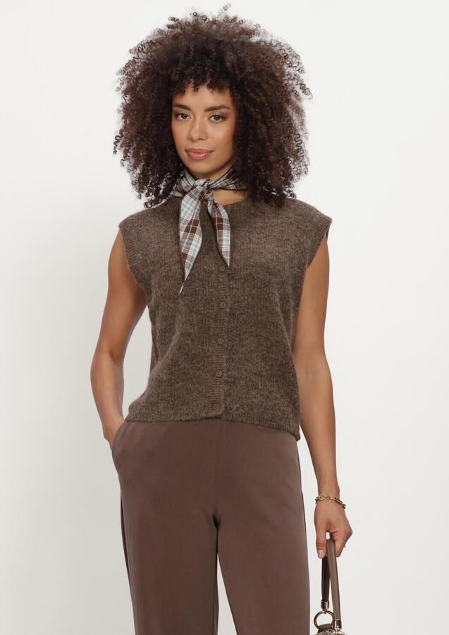 Selected Regular fit bodywarmer van wolmix met alpaca-aandeel model 'LULU'
