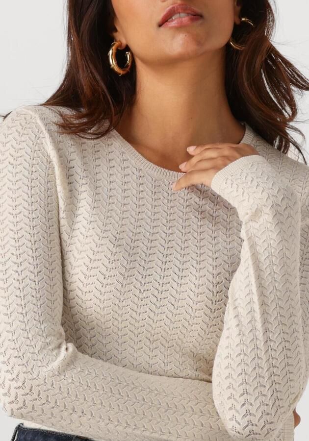 SELECTED WOMEN Dames Truien & Vesten Slfnaja Tight Ls Knit O-neck Creme