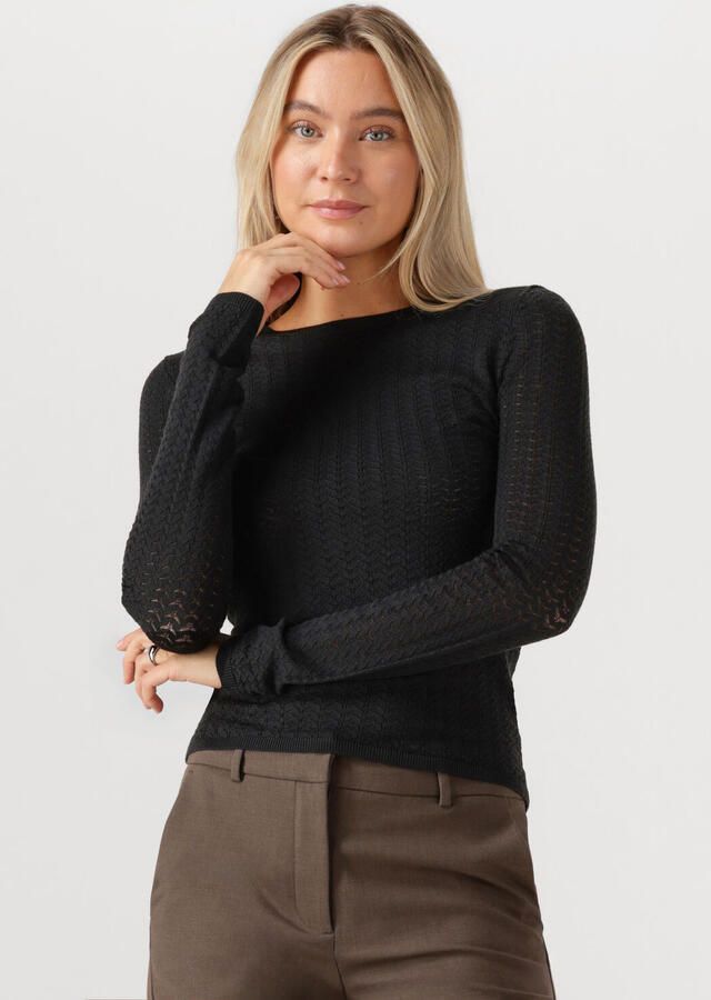 SELECTED WOMEN Dames Truien & Vesten Slfnaja Tight Ls Knit O-neck Zwart - Foto 4