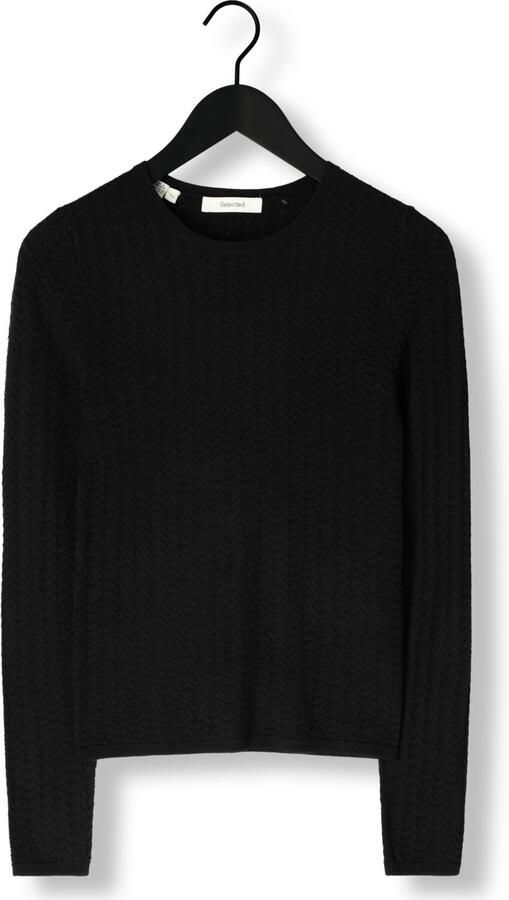 SELECTED WOMEN Dames Truien & Vesten Slfnaja Tight Ls Knit O-neck Zwart - Foto 3