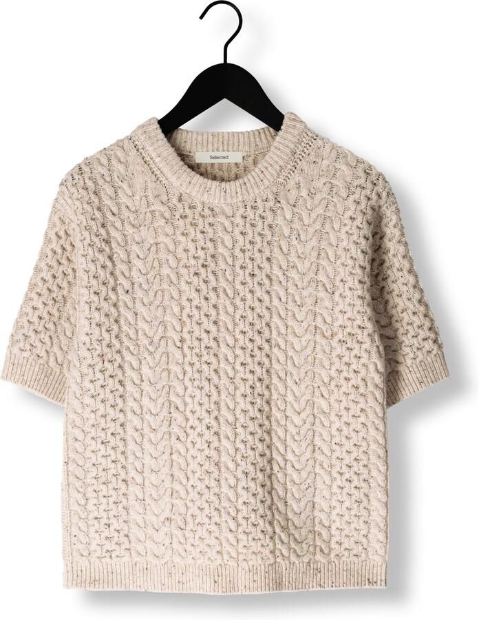 SELECTED WOMEN Dames Truien & Vesten Slfnelly 2 4 Knit O-neckda Beige