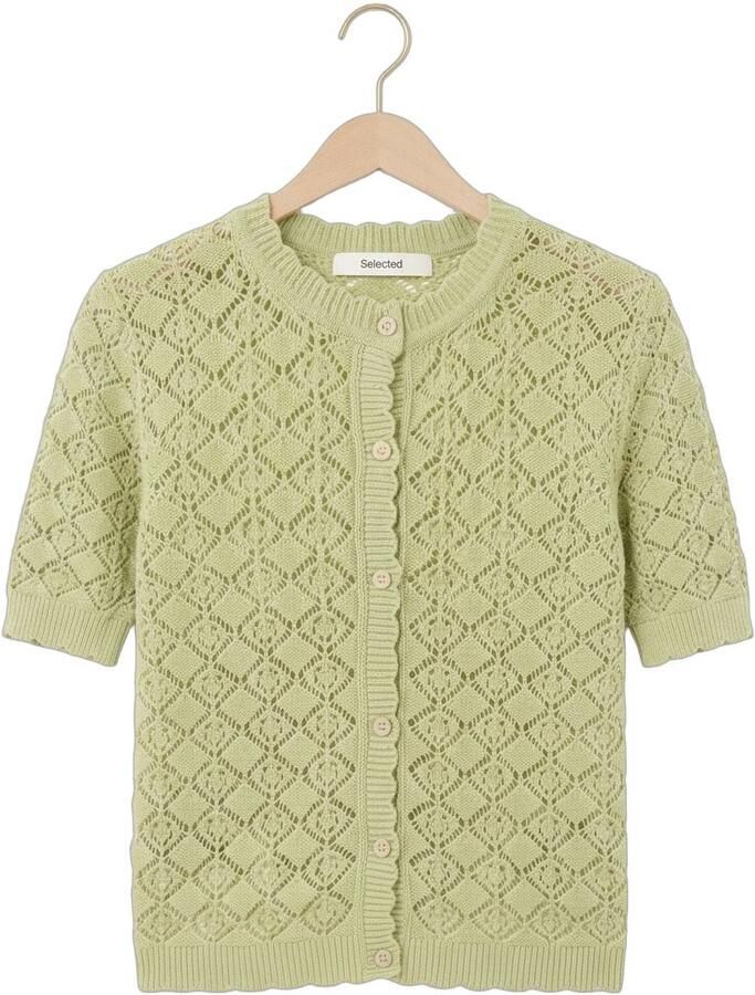 SELECTED WOMEN Dames Truien & Vesten Slfsofia 2 4 Knit Cardigan Groen - Foto 2