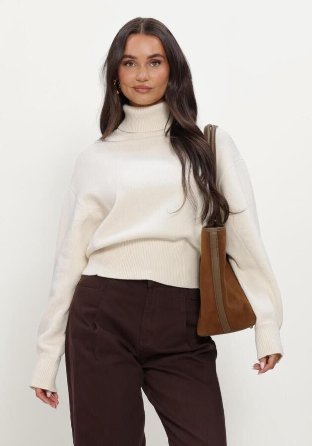 SELECTED WOMEN Dames Truien & Vesten Slwellie Ls Knit Roll Neck Creme