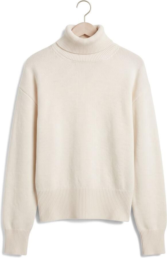 SELECTED WOMEN Dames Truien & Vesten Slwellie Ls Knit Roll Neck Creme - Foto 4