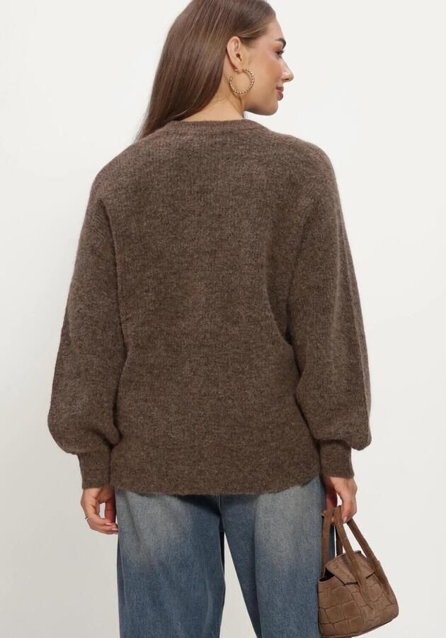 SELECTED WOMEN Dames Truien & Vesten Slwlulu Ls Knit Relaxed O-neck Bruin - Foto 3