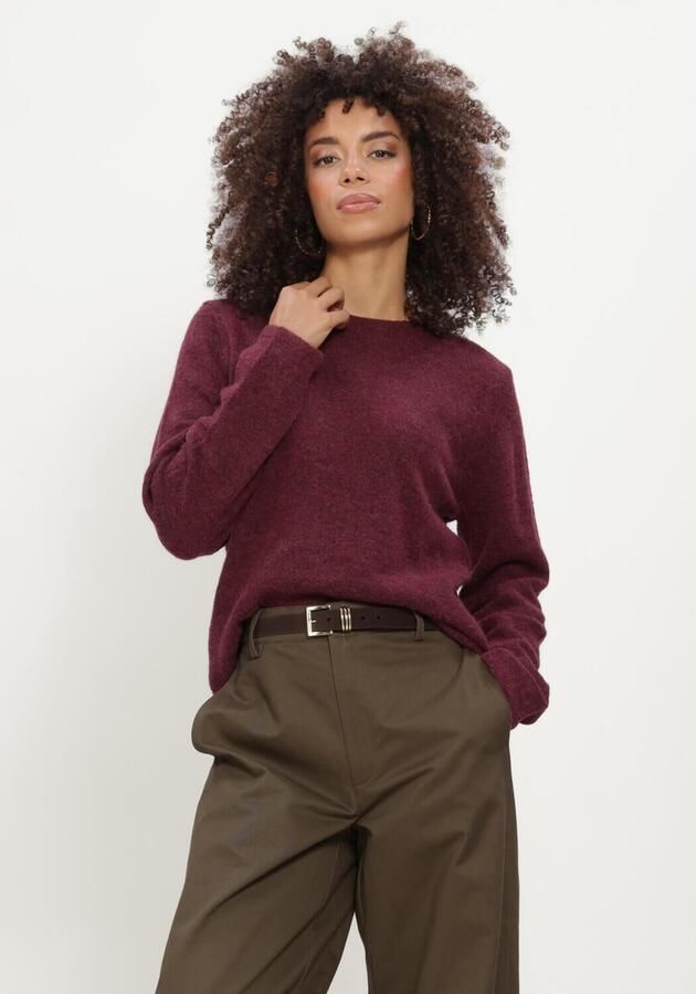 SELECTED WOMEN Dames Truien & Vesten Slwlulu New Ls Knit O-neck Bordeaux