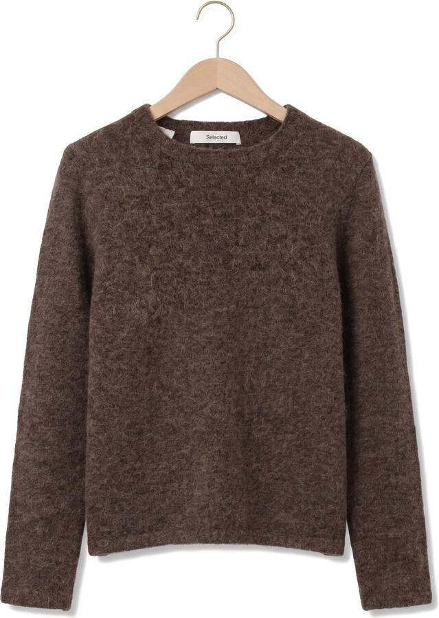 SELECTED WOMEN Dames Truien & Vesten Slwlulu New Ls Knit O-neck Bruin - Foto 2
