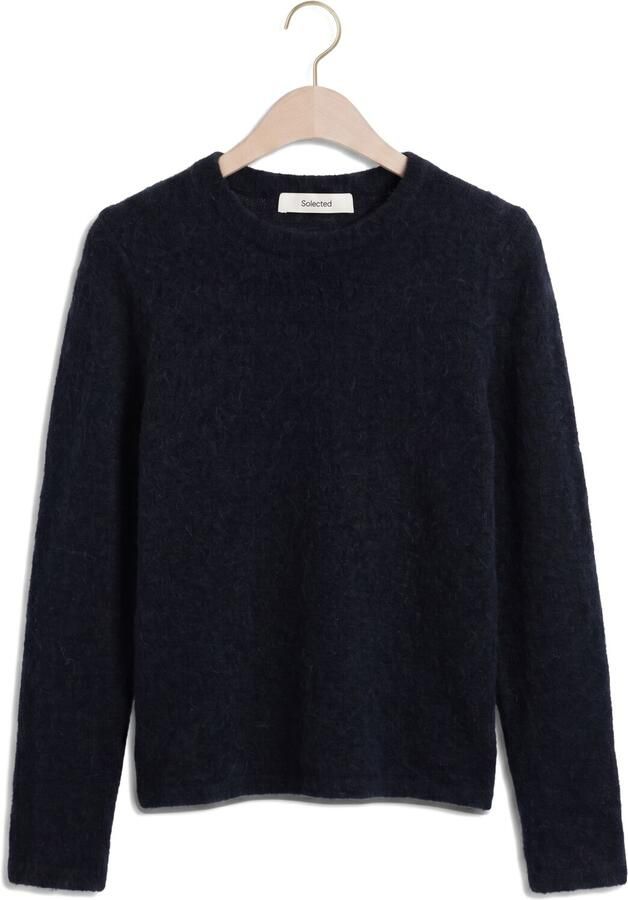 SELECTED WOMEN Dames Truien & Vesten Slwlulu New Ls Knit O-neck Donkerblauw - Foto 4