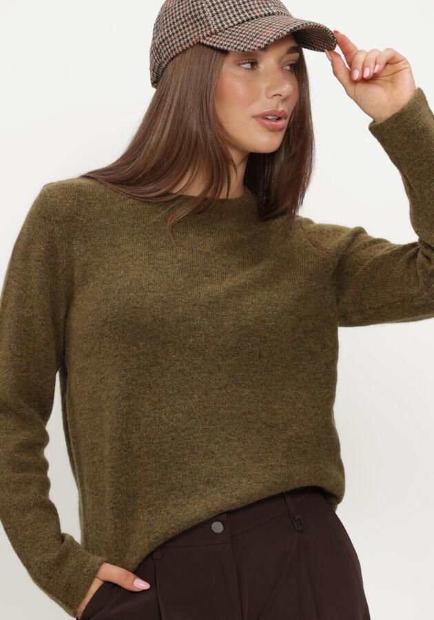 SELECTED WOMEN Dames Truien & Vesten Slwlulu New Ls Knit O-neck Olijf - Foto 4