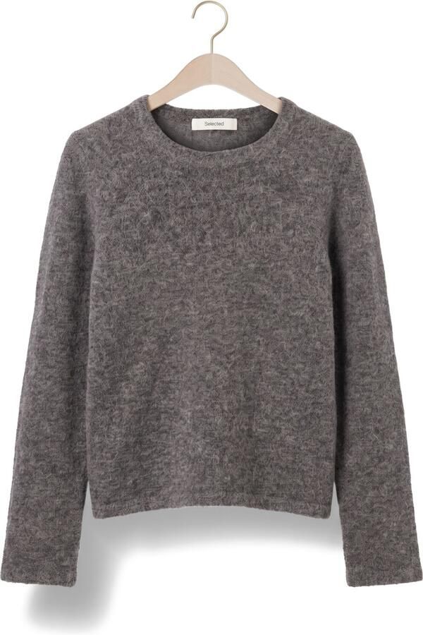 SELECTED WOMEN Dames Truien & Vesten Slwlulu New Ls Knit O-neck Zwart - Foto 4