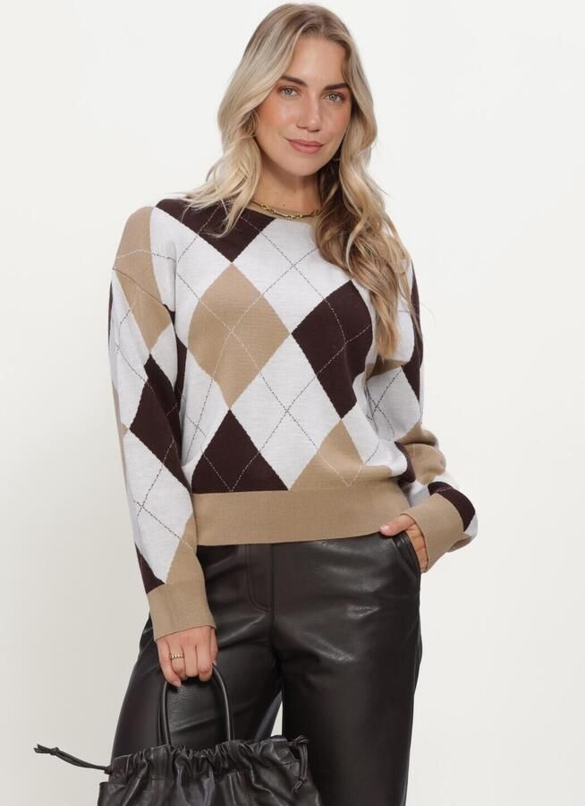 SELECTED WOMEN Dames Truien & Vesten Slwthea Ls Knit Argyle O-neck Multi