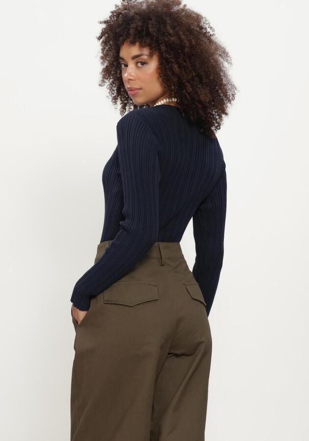 SELECTED WOMEN Dames Truien & Vesten Slwtoledo Ls Knit Structure Oneck Donkerblauw - Foto 3