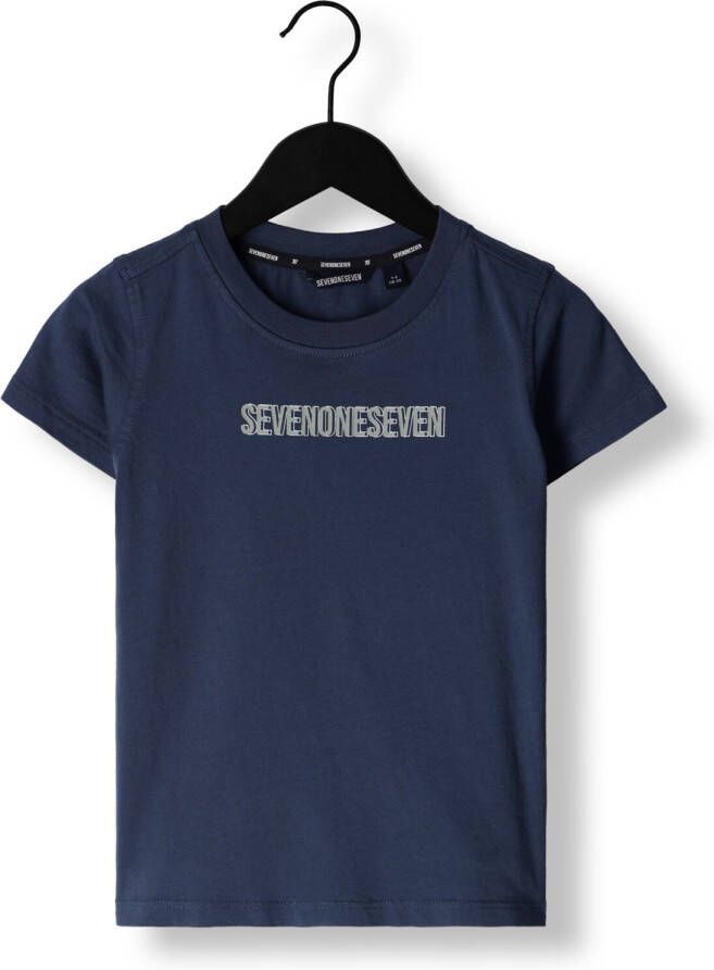 SEVENONESEVEN T-shirt met printopdruk donkerblauw Jongens Katoen Ronde hals 110 116