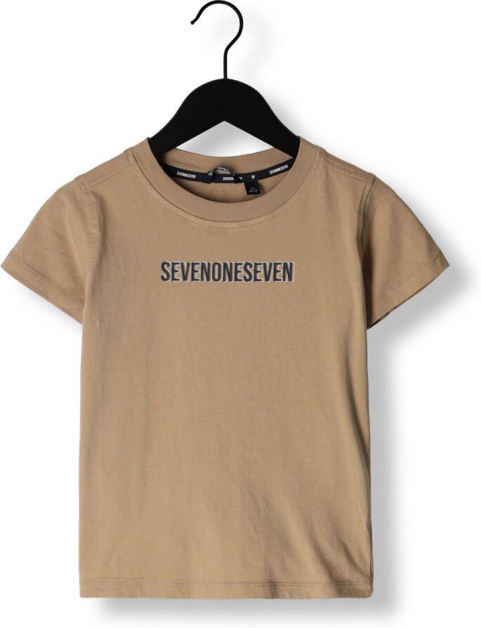 SEVENONESEVEN T-shirt met printopdruk beige Jongens Katoen Ronde hals Printopdruk 122 128