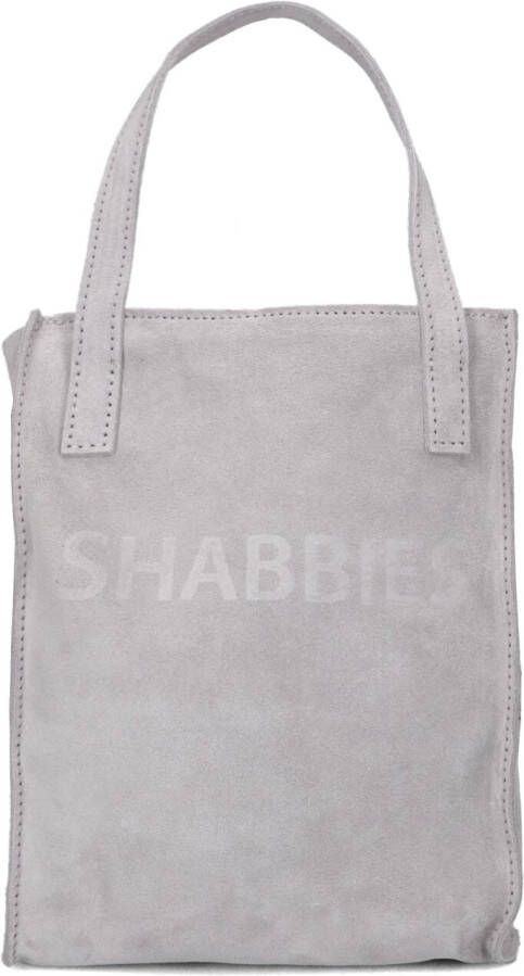 Shabbies Grijze Shopper 0235 Shoppingbag Suede S