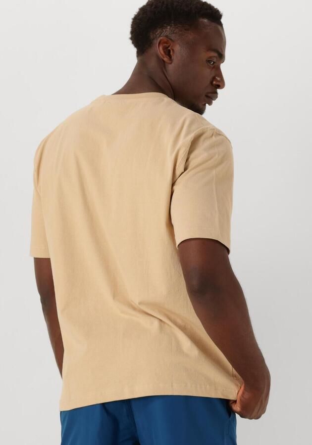 SHIWI Heren Polo's & T-shirts Men Finn Relaxed T-shirt Coral Logo Beige - Foto 3