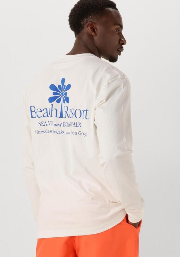 SHIWI Heren Polo's & T-shirts Men Jude Regular Longsleeve Suncation Wit - Foto 2