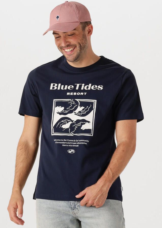 SHIWI Heren Polo's & T-shirts Men Liam Regular T-shirt Blue Tides Donkerblauw - Foto 4