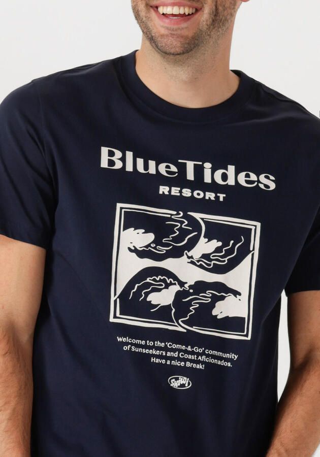 SHIWI Heren Polo's & T-shirts Men Liam Regular T-shirt Blue Tides Donkerblauw - Foto 2